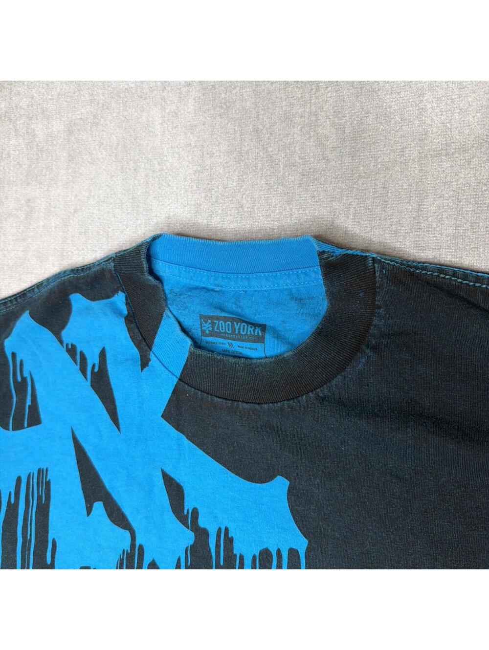 Zoo York Mens T-shirt Graffiti Men's Medium AOP Drip Y2K Streetwear Skater - Picture 4 of 9
